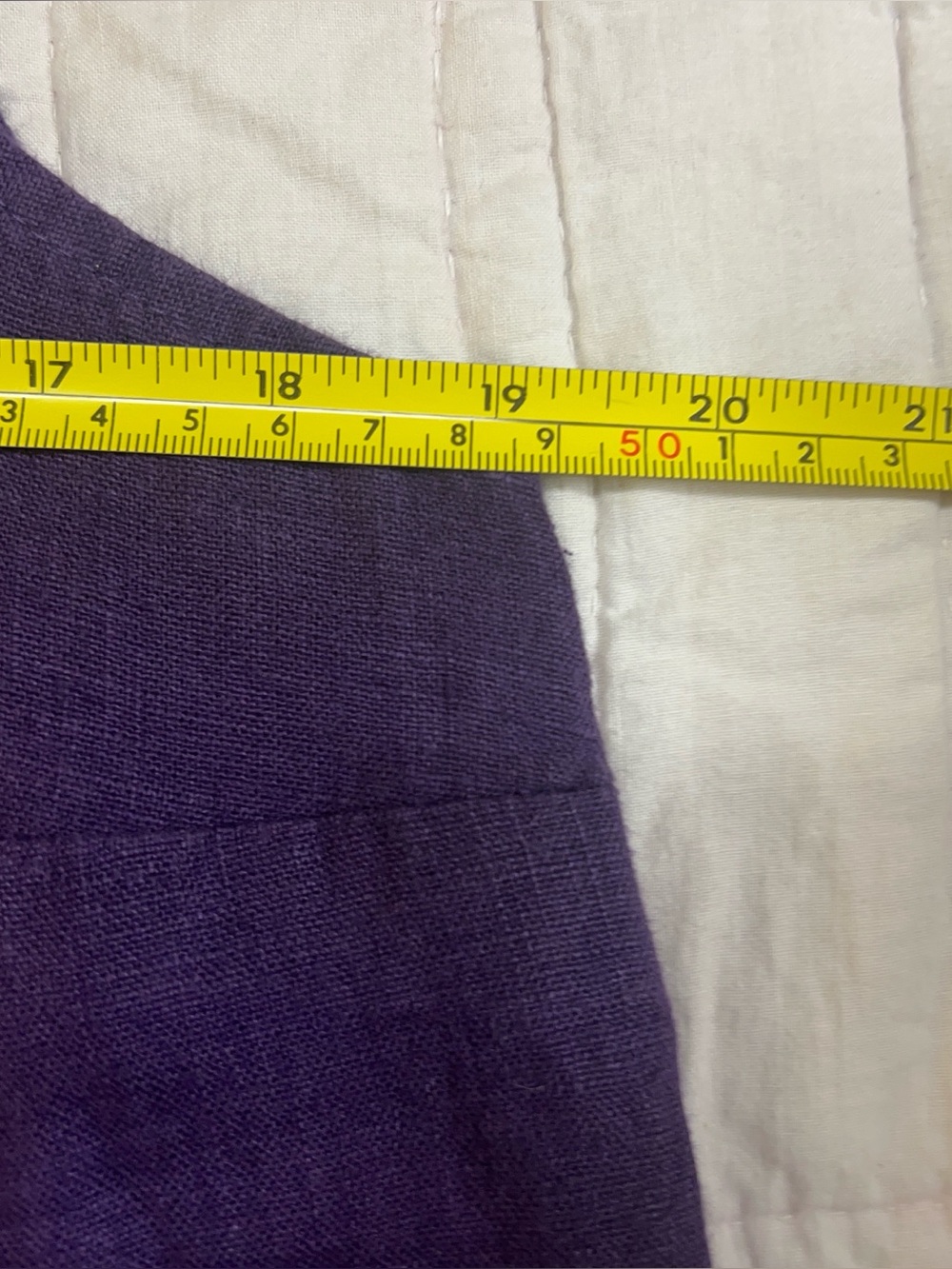 FLAX Linen Tunic Tank Top Purple V Neck Minimalist Lagenlook Artisan Women’s S - Picture 7 of 8